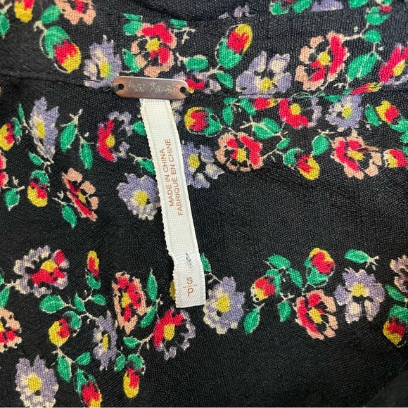 Free People Dark Floral Shirt Dress - Picture 4 of 7